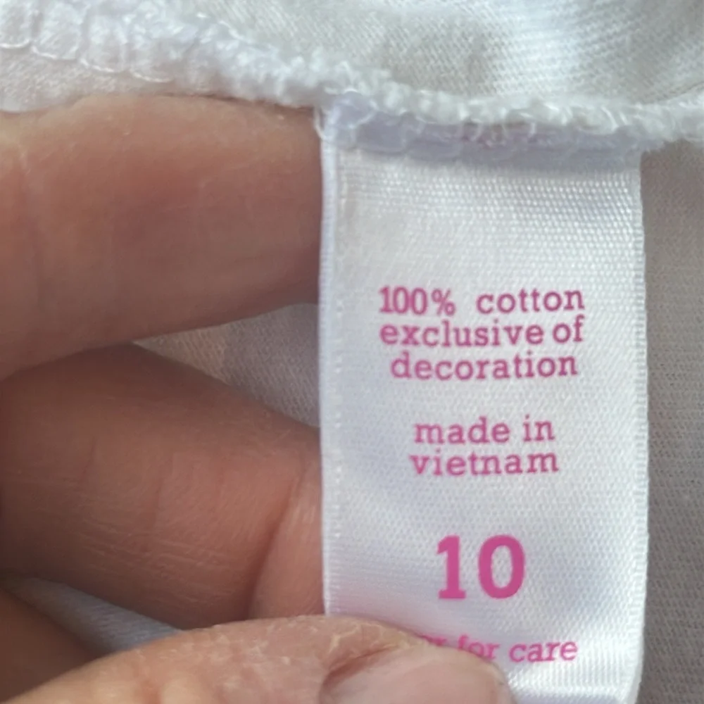 Justice White Trick or Treat Kids T-Shirt, Size 10